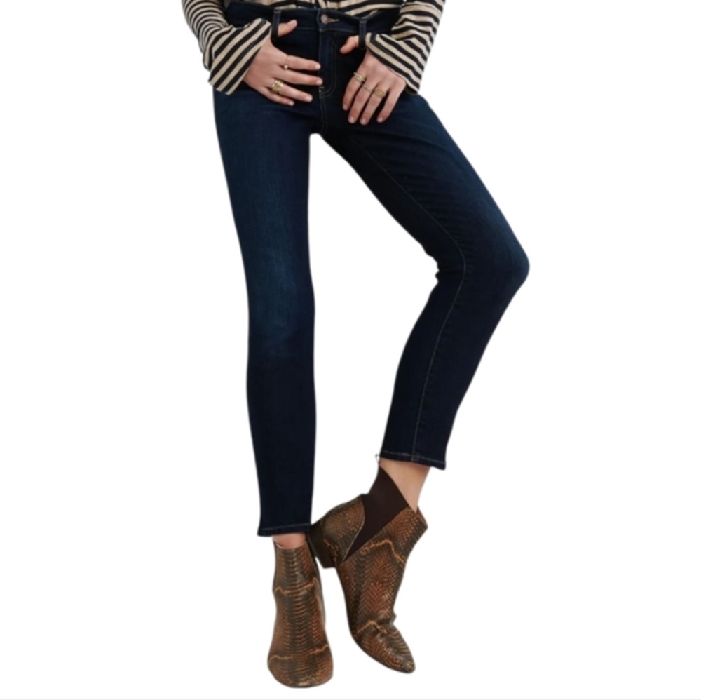 Lucky Brand Lolita Crop Stretch Low Rise Cropped Classic Blue Women's Jeans Sz 2